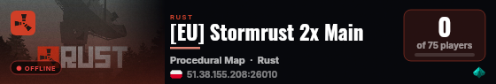 [EU] Stormrust 2x Main live status badge