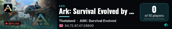 Ark: Survival Evolved by G-Portal.com - (v361.7) live status badge