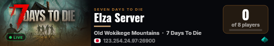 Elza Server live status badge