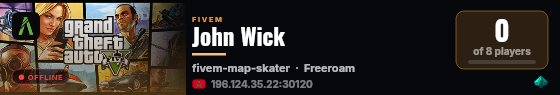 John Wick live status badge