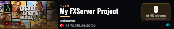 My FXServer Project live status badge