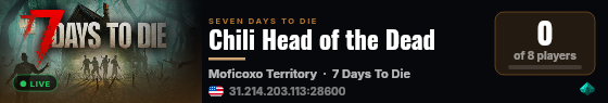 Chili Head of the Dead live status badge