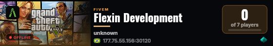 Flexin Development live status badge