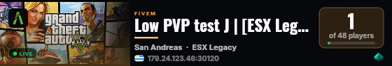 Low PVP test J | [ESX Legacy] live status badge