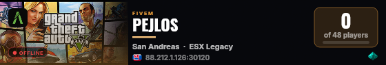 PEJLOS live status badge
