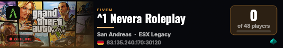 ^1 Nevera Roleplay live status badge