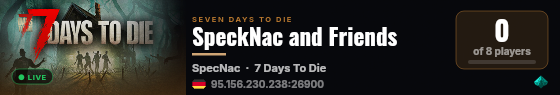 SpeckNac and Friends live status badge