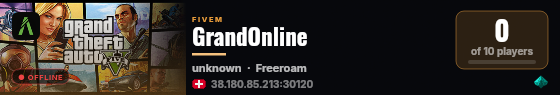 GrandOnline live status badge