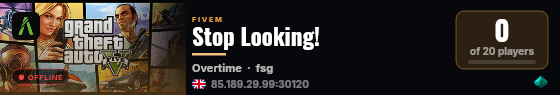 Stop Looking! live status badge