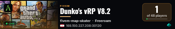 Dunko's vRP V8.2 live status badge