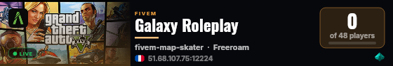 Galaxy Roleplay live status badge