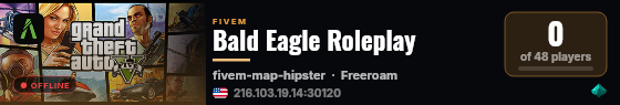Bald Eagle Roleplay live status badge
