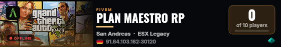 PLAN MAESTRO RP live status badge
