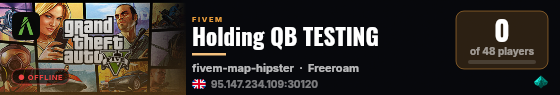 Holding QB TESTING live status badge
