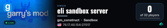 eli sandbox server live status badge