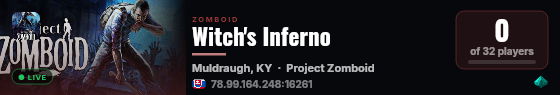 Witch's Inferno live status badge