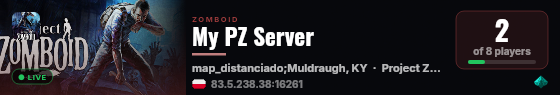 My PZ Server live status badge