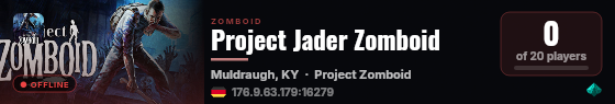 Project Jader Zomboid live status badge