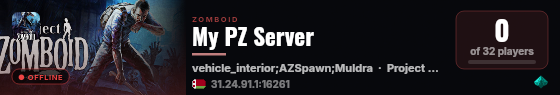 My PZ Server live status badge