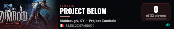 PROJECT BELOW live status badge
