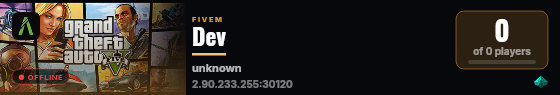 Dev live status badge