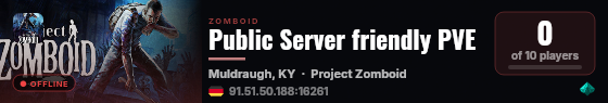 Public Server friendly PVE live status badge