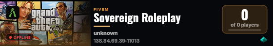 Sovereign Roleplay live status badge