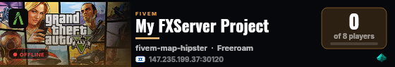 My FXServer Project live status badge
