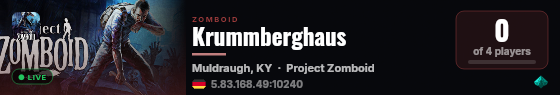 Krummberghaus live status badge