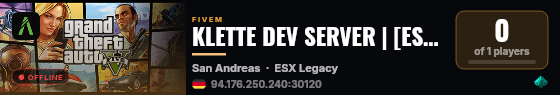 KLETTE DEV SERVER | [ESX Legacy] live status badge
