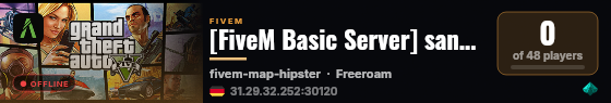 [FiveM Basic Server] sandbox-shark live status badge