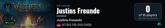Justins Freunde live status badge