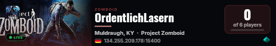 OrdentlichLasern live status badge