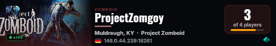 ProjectZomgoy live status badge