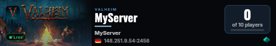 MyServer live status badge