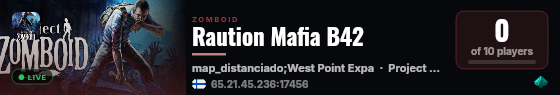 Raution Mafia B42 live status badge