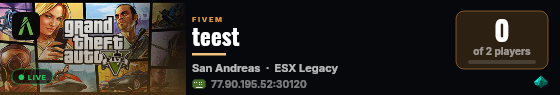 teest live status badge