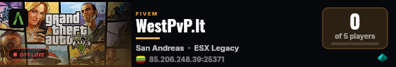 WestPvP.lt live status badge