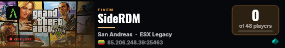 SideRDM live status badge