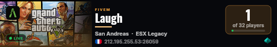 Laugh live status badge