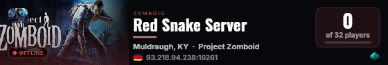 Red Snake Server live status badge