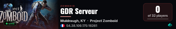 GDR Serveur live status badge
