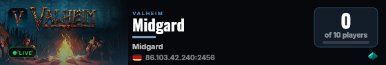 Midgard live status badge