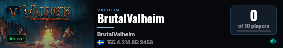 BrutalValheim live status badge