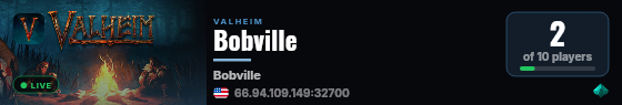 Bobville live status badge