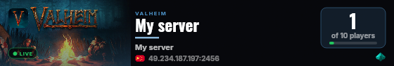 My server live status badge