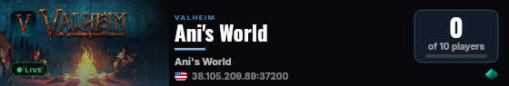 Ani's World live status badge