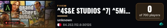 ^4S&E STUDIOS ^7| ^5Mini-jeux ^7| discord.gg/sestudios live status badge