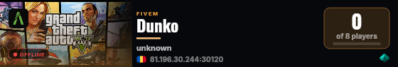 Dunko live status badge