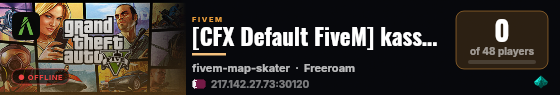 [CFX Default FiveM] kassaserver live status badge